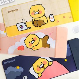 Kakao Friends Choonsik Wireless Charging Desk Mat | Dual 15W High-Speed Charging | Keyboard & Mouse All-in-One Pad | Designed in Korea